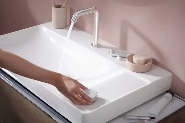 Смеситель для раковины 150 CoolStart на 2 отверстия Hansgrohe Tecturis S (цвет - хром), с донным клапаном 73353000