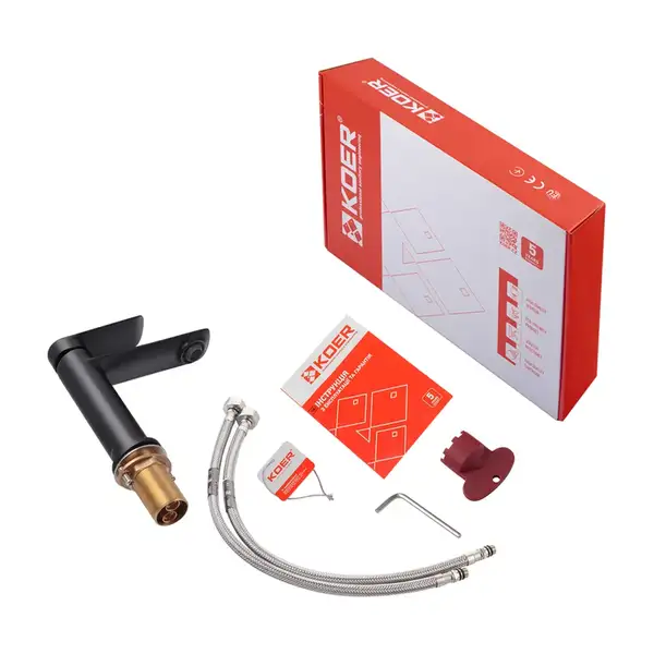 KOER KB-10028-05 Змішувач для умивальника, хром (KR5290)