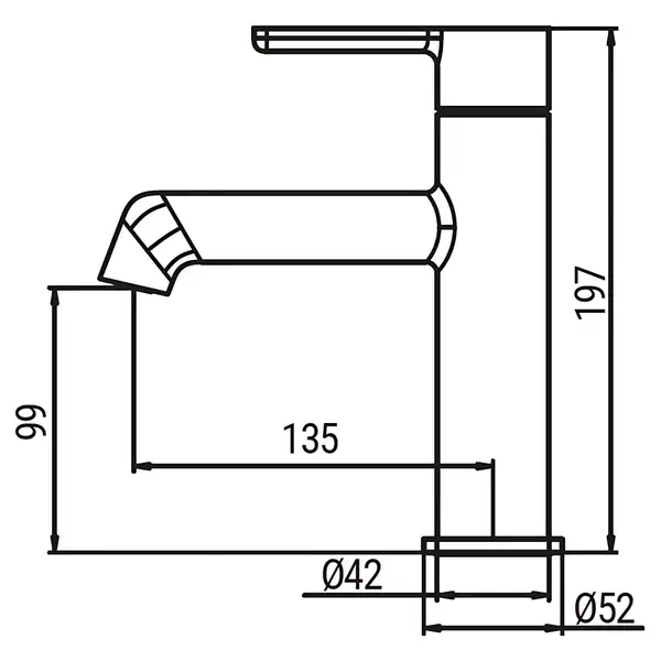 KOER KB-10029-01 Змішувач для умивальника, хром (KR5478)