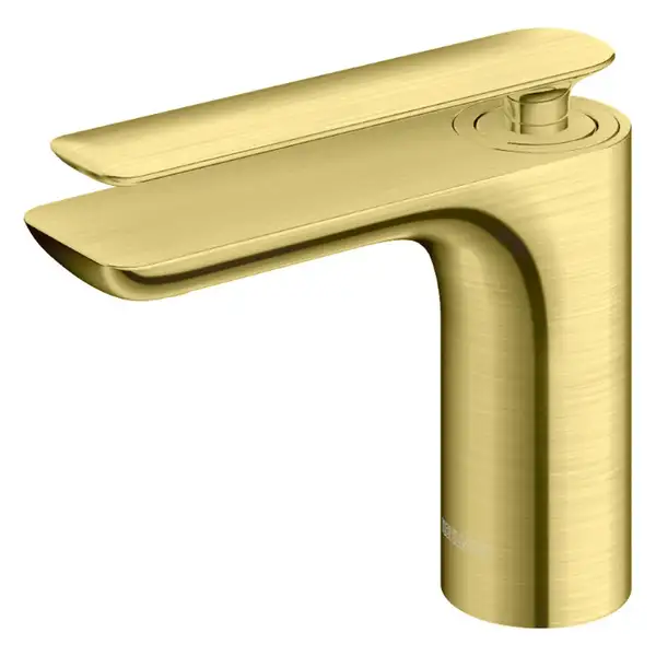 Смеситель для раковины (умывальника) KOHLMAN EXPERIENCE BRUSHED GOLD низкий (QB100EGDB)