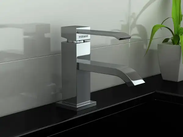 Смеситель для раковины (умывальника) KOHLMAN AXIS CHROME низкий (QB100N)