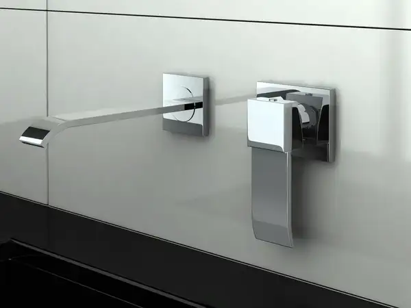 Смеситель для раковины (умывальника) KOHLMAN AXIS CHROME + BOX скрытого монтажа (QW180N)