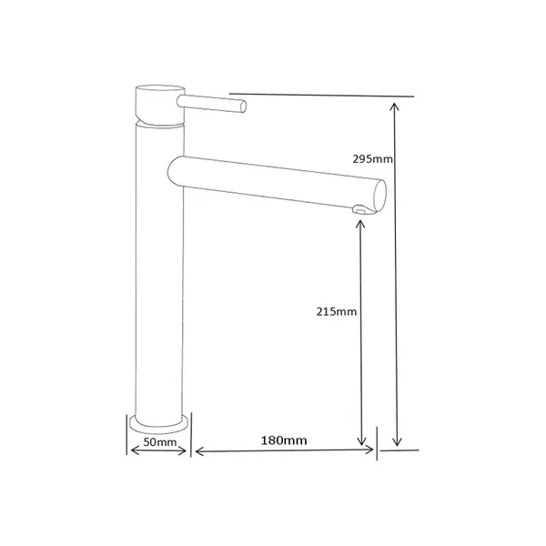 Смеситель для раковины MEXEN ELBA GRAPHITE высокий (MEX-74110-66)