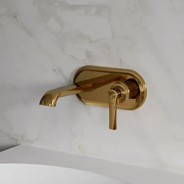 смеситель для умывальника скрытого монтажа Omnires Armance gold (AM5215GL)