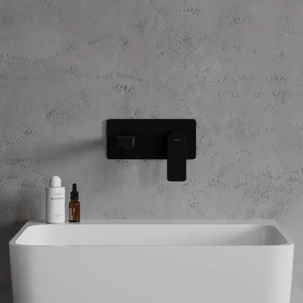 змішувач для умивальника Omnires Baretti прихованого монтажу, black mat (BA7815BL) (BA7812BL)
