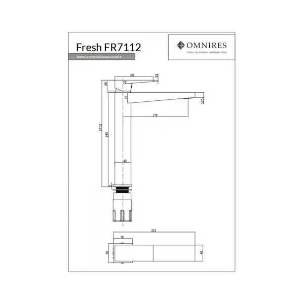 Omnires Fresh Змішувач для умивальника, хром (FR7112CR)