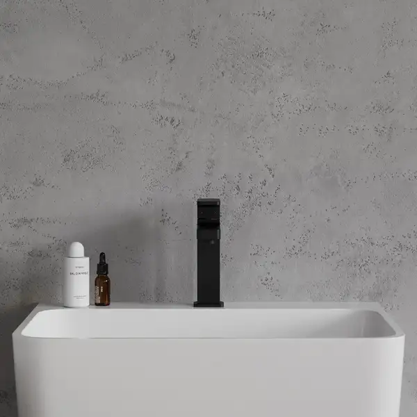 змішувач для умивальника Omnires Baretti black mat (BA7810BL) (SN7310CR)
