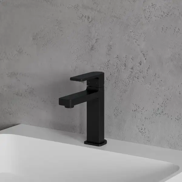 змішувач для умивальника Omnires Baretti black mat (BA7810BL) (SN7310CR)