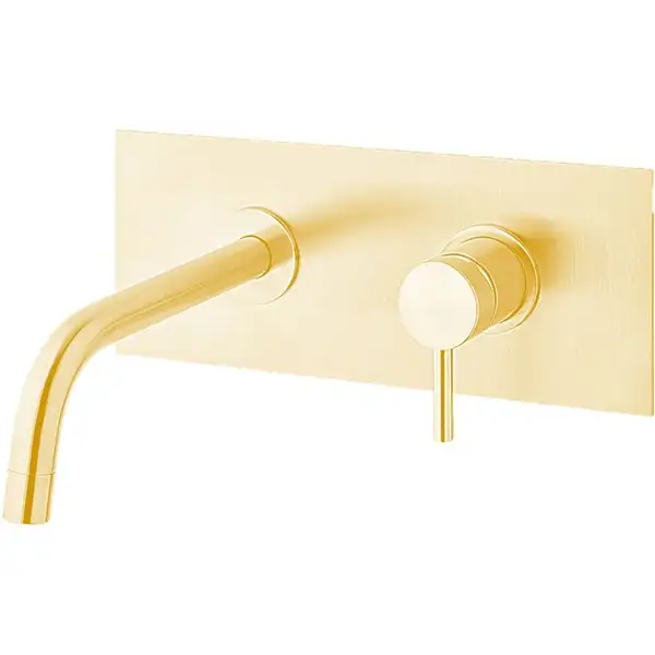 Змішувач для умивальника Paffoni Light, настінний, вилив 24.8 см, Brushed Honey Gold (LIG106HGSP)