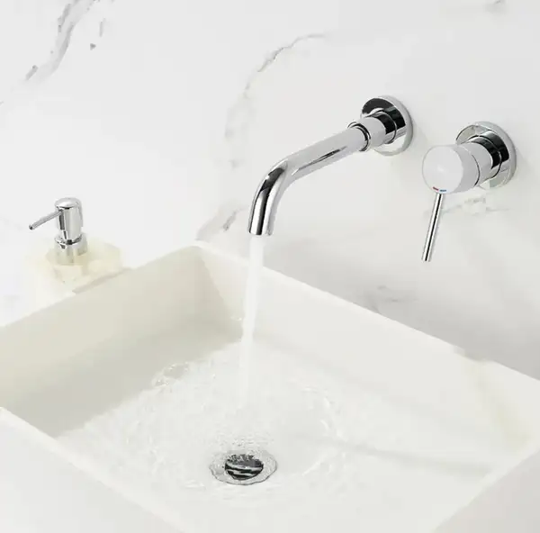 Смеситель для раковины (умывальника) REA LUNGO LONG CHROM + BOX хром скрытого монтажа (REA-B0369)