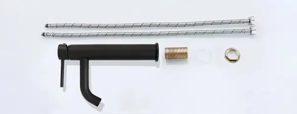 Смеситель для раковины (умывальника) REA LUNGO BLACK черный высокий (REA-B4103)