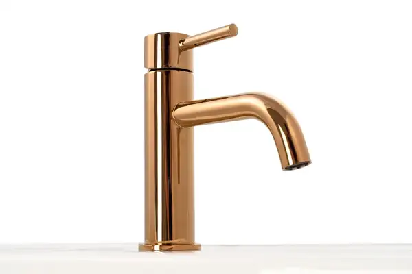 Смеситель для раковины (умывальника) REA LUNGO ROSE GOLD LOW розовое золото низкий (REA-B4500)