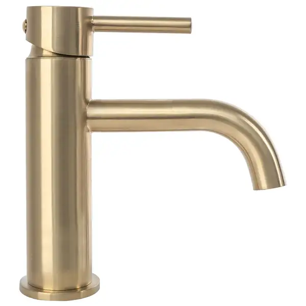 Смеситель для раковины (умывальника) REA LUNGO BRUSHED GOLD низкий (REA-B4527)