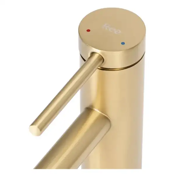 Смеситель для раковины (умывальника) REA FOSS BRUSHED GOLD золотой матовый низкий (REA-B5316)