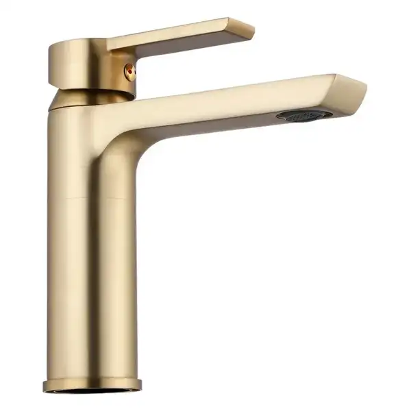 Смеситель для раковины (умывальника) REA  ARGUS BRUSHED GOLD золотой матовый низкий (REA-B6410)