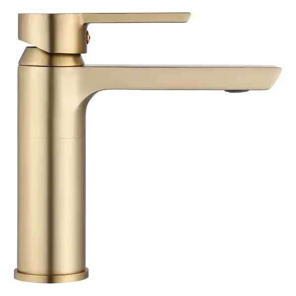 Смеситель для раковины (умывальника) REA  ARGUS BRUSHED GOLD золотой матовый низкий (REA-B6410)