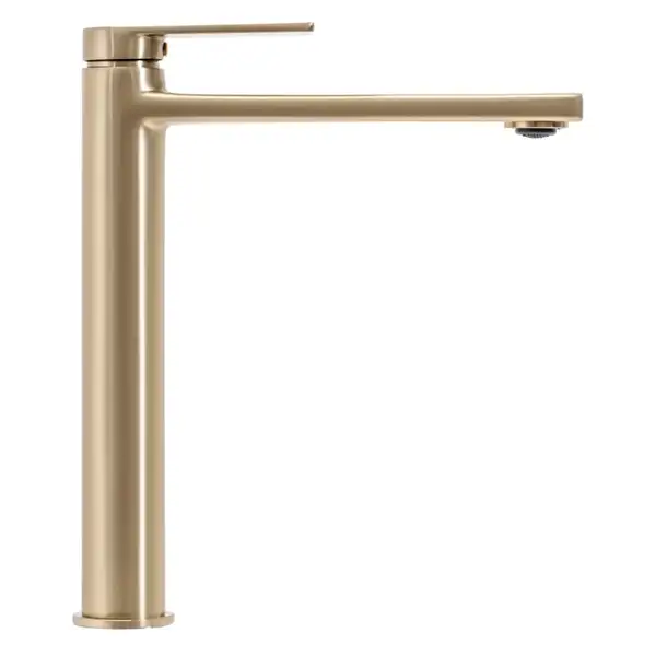 Смеситель для раковины (умывальника) REA VERSO BRUSHED GOLD высокий (REA-B6564) Смеситель для раковины (умывальника) REA VERSO BRUSHED GOLD высокий (REA-B6564)