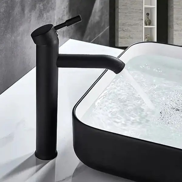 Rea Graff Black Смеситель для раковины, черный (REA-B8665)