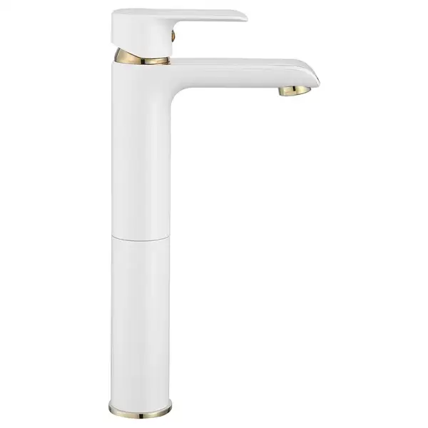 Rea Bloom White Gold Змішувач для раковини, високий, білий (REA-B9931)