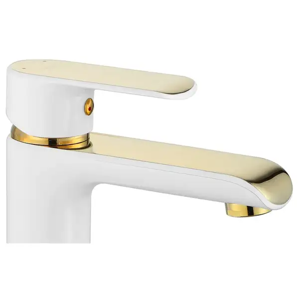 Rea Bloom White Gold Змішувач для раковини, високий, білий (REA-B9931)