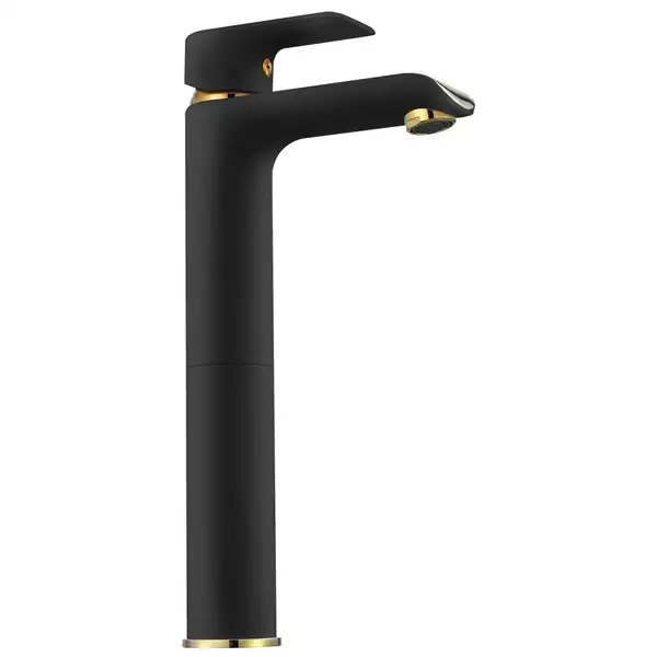 Rea Bloom Black Gold Змішувач для раковини, високий, чорний (REA-B9936)
