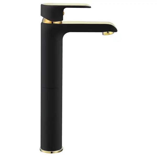 Rea Bloom Black Gold Змішувач для раковини, високий, чорний (REA-B9936)