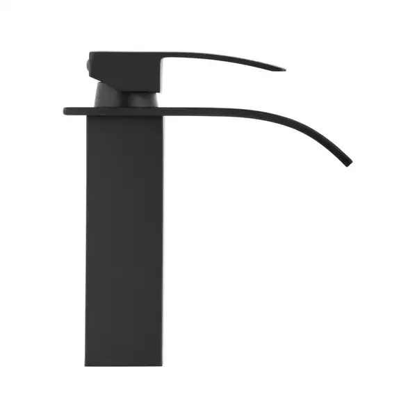 Смеситель для раковины (умывальника) Yoka NIAGARA 24 BLACK черный низкий (BU.NIAGARA 24-BLK)