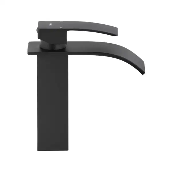 Смеситель для раковины (умывальника) Yoka NIAGARA 24 BLACK черный низкий (BU.NIAGARA 24-BLK)