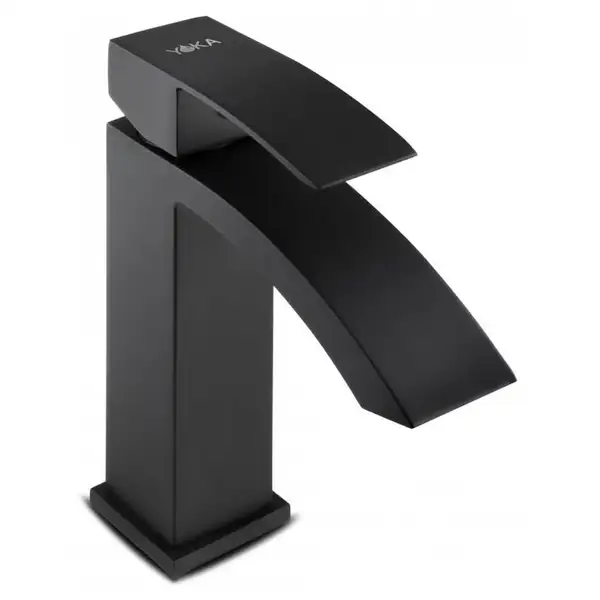 Змішувач для раковини (умивальника) Yoka SPEKTA 24 BLACK чорний низький (BU.SPEKTA 24 BLK)