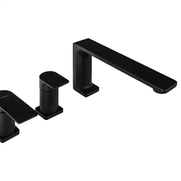 Смеситель для ванны CORSAN TRINO BLACK MATT на борт ванны (CMB7142BL)