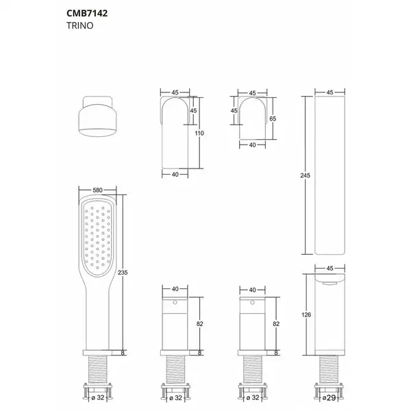 Смеситель для ванны CORSAN TRINO CHROME на борт ванны (CMB7142CH) Смеситель для ванны CORSAN TRINO CHROME на борт ванны (CMB7142CH)