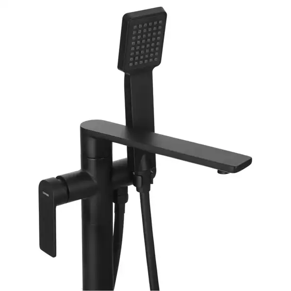 Смеситель для ванны CORSAN TRINO BLACK MATT напольный (CMB7159BL)