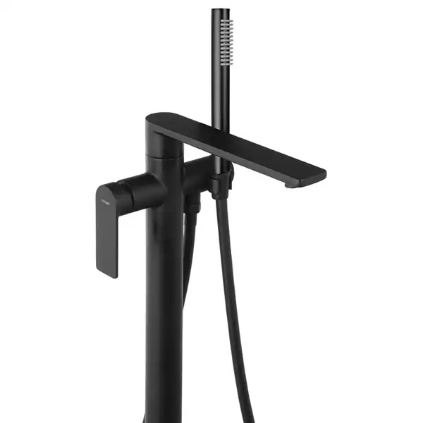 Смеситель для ванны CORSAN TRINO BLACK MATT напольный (CMB7159BL)