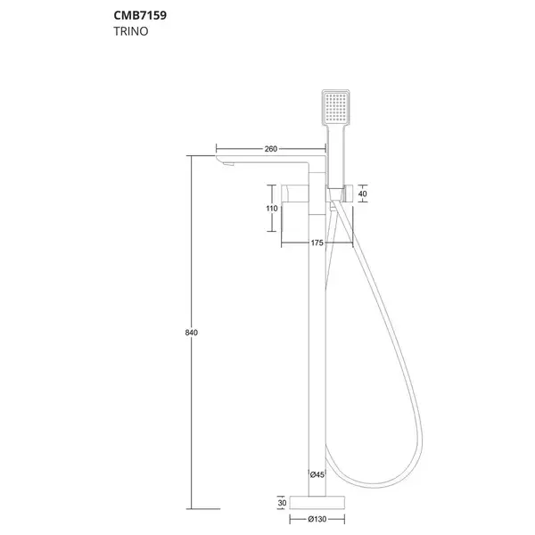 Смеситель для ванны CORSAN TRINO CHROME напольный (CMB7159CH) Смеситель для ванны CORSAN TRINO CHROME напольный (CMB7159CH)