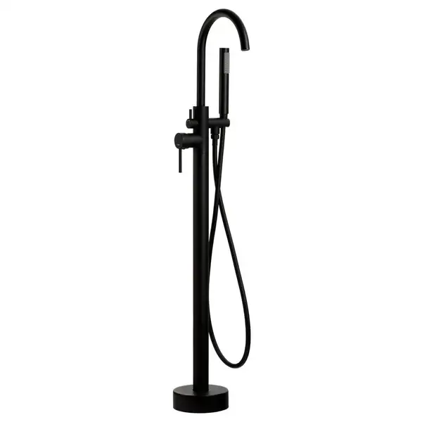 Змішувач для ванни Corsan LUGO BLACK MATT чорний підлоговий (CMM35BL)