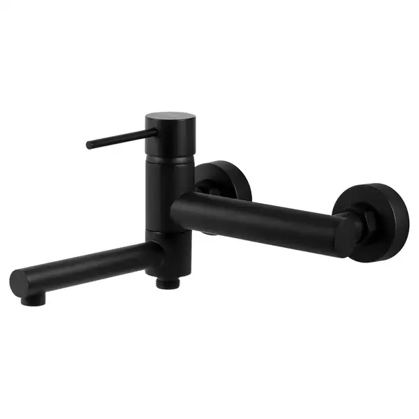 Смеситель для ванны Corsan LUGO BLACK MATT с изливом (CMZ062BL)