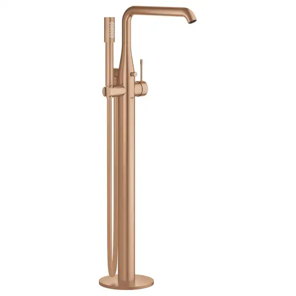 Смеситель для ванны напольный Grohe Essence (цвет - теплый закат, матовый), с душевым гарнитуром (23491DL1) фото 1 Aquada.com.ua