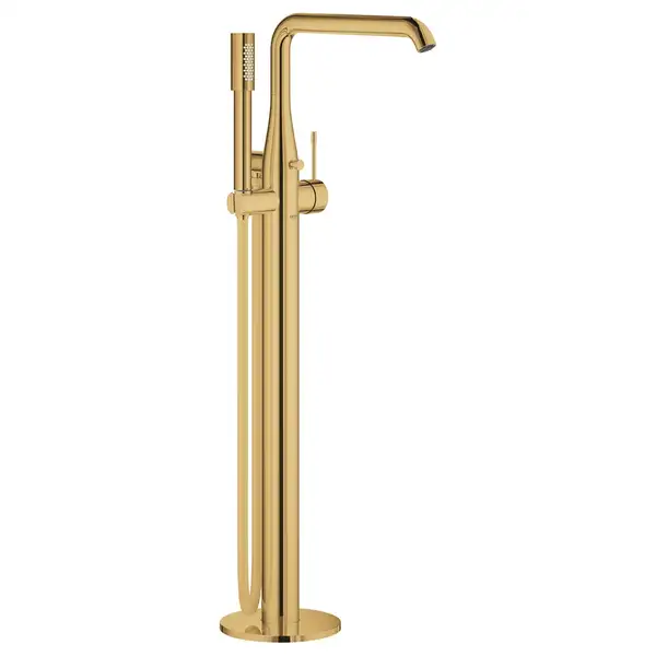 Смеситель для ванны напольный Grohe Essence (цвет - холодный рассвет), с душевым гарнитуром (23491GL1) фото 1 Aquada.com.ua