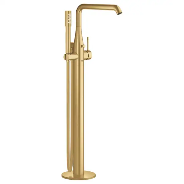 Смеситель для ванны напольный Grohe Essence (цвет - холодный рассвет, матовый), с душевым гарнитуром (23491GN1) фото 1 Aquada.com.ua