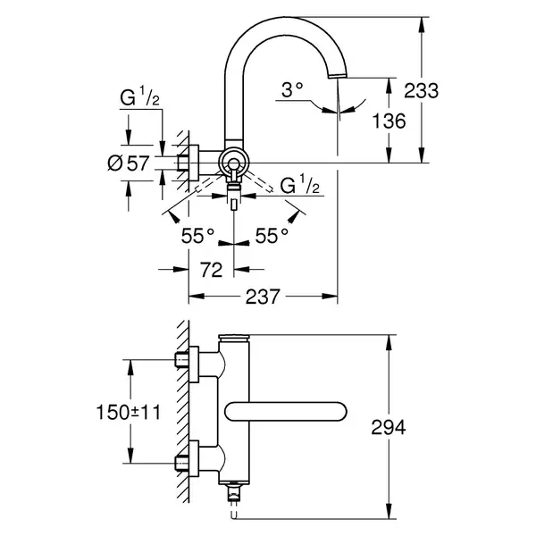 Змішувач для ванни Grohe Atrio (32652AL3)