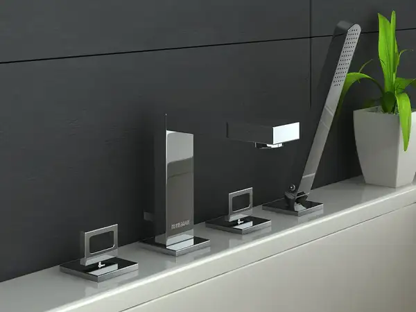 Смеситель для ванны KOHLMAN NEXEN CHROME на борт ванны (QB240U)