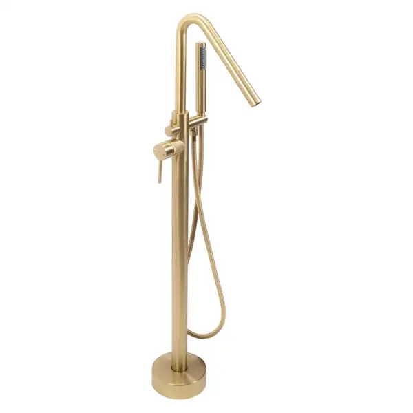 Смеситель для ванны REA  ARAS BRUSHED GOLD напольный (REA-B2719)