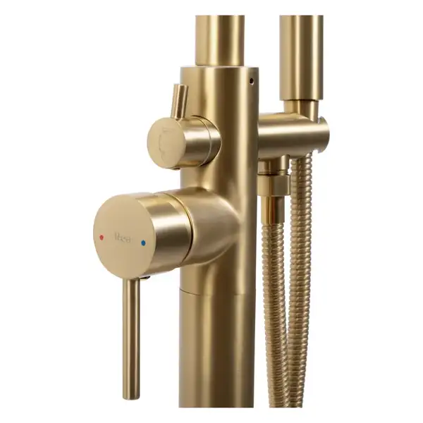 Смеситель для ванны REA  ARAS BRUSHED GOLD напольный (REA-B2719)