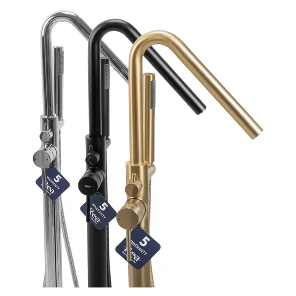 Смеситель для ванны REA  ARAS BRUSHED GOLD напольный (REA-B2719)