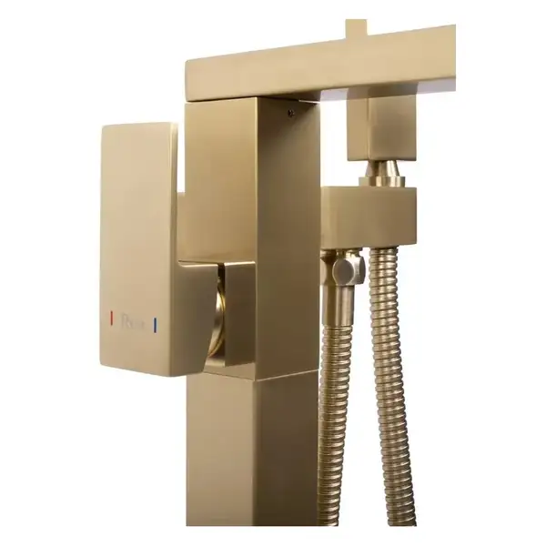 Смеситель для ванны REA TERY BRUSHED GOLD матовое золото напольный (REA-B5307)