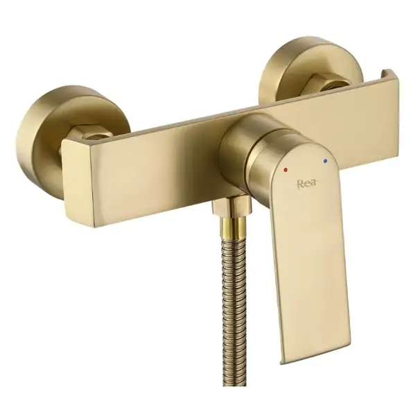 Смеситель для ванны и душа REA HASS BRUSHED GOLD настенный (REA-B6403)