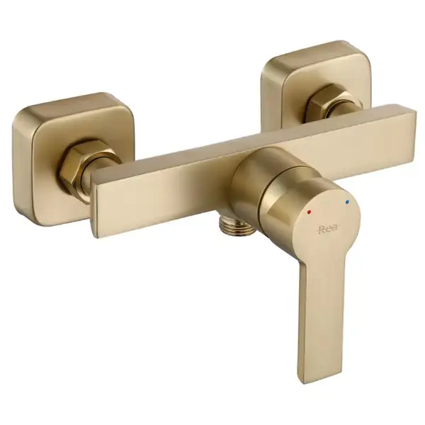 Смеситель для ванны и душа REA ARGUS BRUSHED GOLD настенный без излива (REA-B6413)