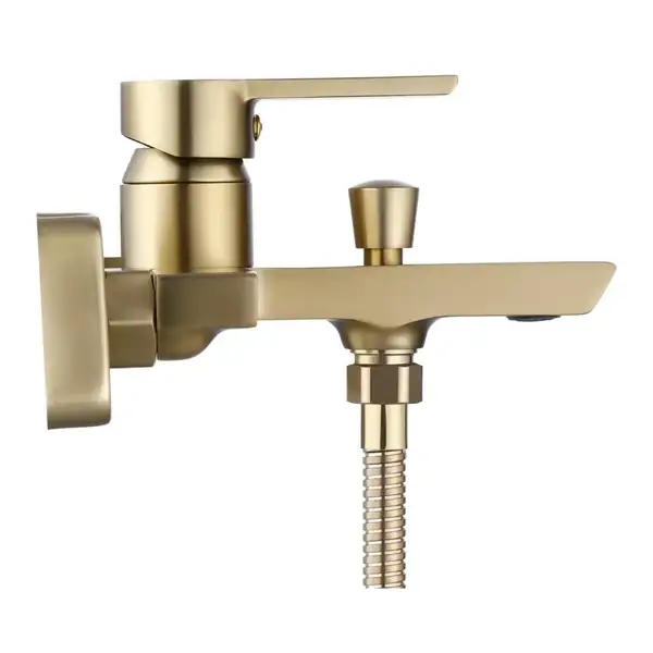 Смеситель для ванны и душа REA  ARGUS BRUSHED GOLD настенный с изливом (REA-B6414)