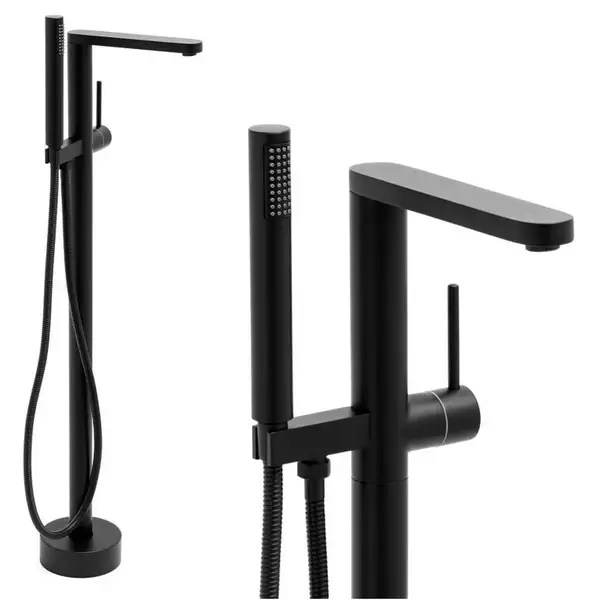 Змішувач для ванни Yoka ASPEN BLACK чорний підлоговий (BP.ASPEN BLK)