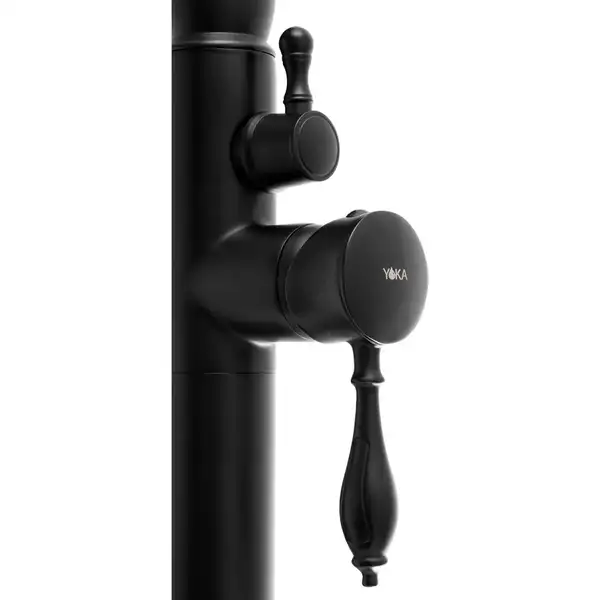 Смеситель для ванны Yoka CASSA BLACK черный напольный (BP.CASSA BLK)